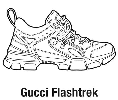 Gucci Flashtrek Sneaker Coloring Pages .